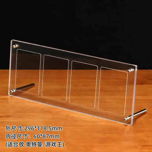 Suporte de Exibição de Cartões de Anime de Acrílico Transparente com Base, Adequado para Cartões de Anime, Cartões de Estrela, Exibição de Cartões de Jogo, Presente