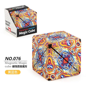 Variedade Geométrica Cubo Mágico Magnético Anti Estresse 3D Cubo de Quebra-Cabeça de Mão para Crianças Aliviador de Estresse Brinquedo Fidget