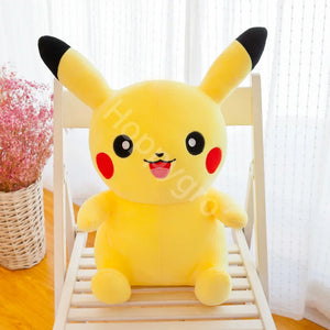 Brinquedos de Pelúcia Pokemon Pikachu de 25cm Kawaii Japão Anime Elfo Boneca de Pelúcia Macia e Fofa Boneca de Cartoon Pikachu Presente de Aniversário para Crianças Meninas