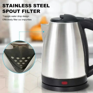 Chaleira Elétrica de Aço Inoxidável de Grau Alimentício de 2L, Aquecedor de Água Quente de Rápido Aquecimento, Bule Multiuso para Café, Bebidas de Uso Diário