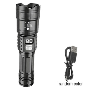 Lanterna Super Brilhante de 100000LM Lanterna Tática LED Recarregável de Longo Alcance para Camping ao Ar Livre, à Prova d'Água, Pesca