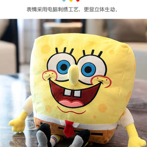 Boneco de Pelúcia Anime Spongebob Peluches Boneco Squarepants Patrick Star Squidward Eugene Krabs Gary Kawaii Brinquedo de Pelúcia de Desenho Animado
