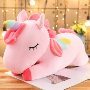 Pônei de Pelúcia Kawaii 25/50cm Brinquedos de Pelúcia Macios e Abraçáveis, Animais Acompanhantes, Presentes de Aniversário para Meninas