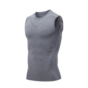 Camiseta Regata de Compressão Masculina, Camiseta de Academia Sem Mangas, Rápido Secagem, Roupas Esportivas Masculinas, Fitness, Musculação, Top de Treino
