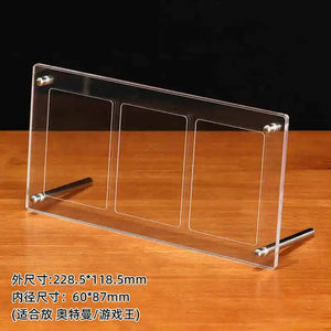 Suporte de Exibição de Cartões de Anime de Acrílico Transparente com Base, Adequado para Cartões de Anime, Cartões de Estrela, Exibição de Cartões de Jogo, Presente