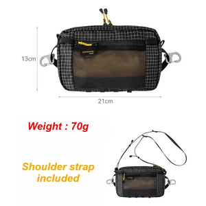 HIKEMAN Dyneema Fiber Waist Pack 1.1L Impermeável UltraLeve Multi Bolso para Ciclismo Corrida Caminhada Camping Esportes ao Ar Livre