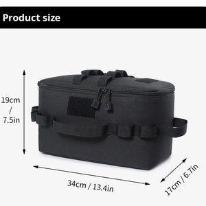 Bolsa de Armazenamento para Tanque de Gás para Camping ao Ar Livre, Grande Capacidade, Bolsa de Ferramentas com Estaca para o Solo, Bolsa para Lata de Gás, Conjunto de Utensílios de Cozinha para Piquenique