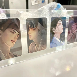 Suporte de Exibição de Cartões de Anime de Acrílico Transparente com Base, Adequado para Cartões de Anime, Cartões de Estrela, Exibição de Cartões de Jogo, Presente