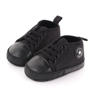 New Baby Shoes Boys Girls Classic Canvas Casual Sneakers Spring Newborn First Walker Toddler Soft Sole Non-Slip Walking Shoes
