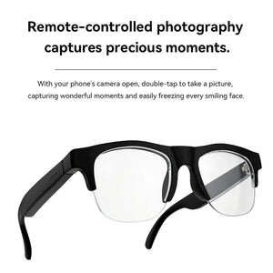 Óculos Inteligentes Lenovo com Bluetooth Controle por Toque Chamadas Sem Mão Música Câmera Remota Assistente de Voz para Viagens Esportes Óculos de Sol