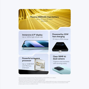 Smartphone POCO C85 Versão Global 6,9" display Dot Drop bateria de 6000mAh Câmera de 50MP 33W Helio G81-Ultra NFC