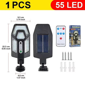 Nova Luz Solar LED 300000LM Lâmpada Solar Externa com Sensor de Movimento 4 Modos à Prova d'Água IP65 Luz Solar para Jardim de Rua Lanternas
