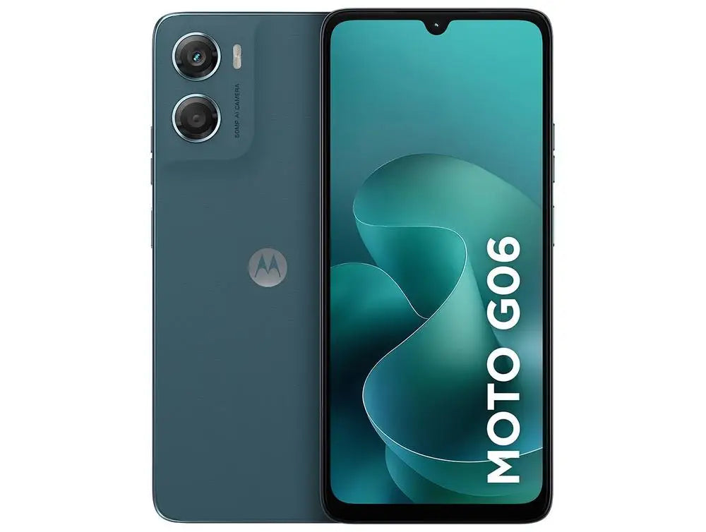 Smartphone Motorola Moto G06 128GB 4GB RAM Azul Marinho 6,9" Câmera 50MP + 8MP Selfie