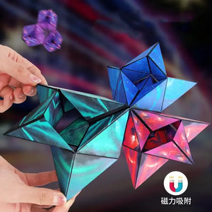 Variedade Geométrica Cubo Mágico Magnético Anti Estresse 3D Cubo de Quebra-Cabeça de Mão para Crianças Aliviador de Estresse Brinquedo Fidget
