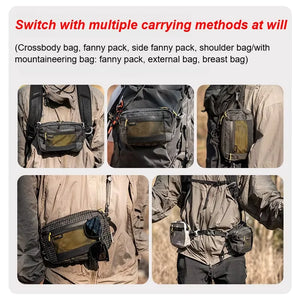 HIKEMAN Dyneema Fiber Waist Pack 1.1L Impermeável UltraLeve Multi Bolso para Ciclismo Corrida Caminhada Camping Esportes ao Ar Livre