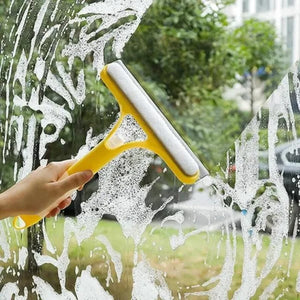 Escova multifuncional para limpeza de janelas de vidro, pulverizador de limpeza de sabão, escova de limpeza para casa, escova de borracha automotiva