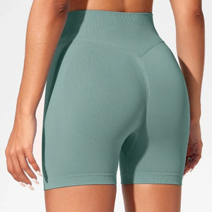Shorts de Yoga de Cintura Alta para Mulheres de Verão, Elegantes e Sexy, Calças de Fitness para Corrida, Leggings de Yoga em Cores Sólidas, Meias Elásticas