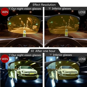 Óculos de Visão Noturna Masculinos para Dirigir Óculos Amarelos com Armação de PC Óculos de Sol para Atividades ao Ar Livre para Usar à Noite Antirreflexo Gafas