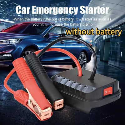 aptador de Carga de Bateria de Lítio para Carro, Clipe de Carregador, Acendedor de Auto, Iniciador de Emergência para Makita, Adaptador de Cabo de Reforço, Ferramentas de Emergência DIYAd