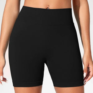 Shorts de Yoga de Cintura Alta para Mulheres de Verão, Elegantes e Sexy, Calças de Fitness para Corrida, Leggings de Yoga em Cores Sólidas, Meias Elásticas