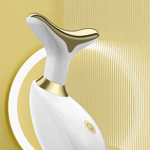 Massageador Facial e para o Pescoço para Uso Doméstico, Lifting e Firmador Facial Elétrico, Introdução ao Lifting e Firmamento, Ferramentas de Massagem de Beleza para Cuidados Faciais