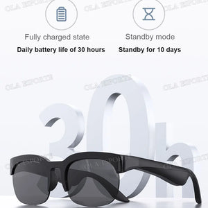Novos Óculos de Sol Inteligentes Bluetooth V5.3 Chamadas Fones de Ouvido para Esportes ao Ar Livre HIFI Tecnologia Preta Anti-toque UV Para Homens e Mulheres