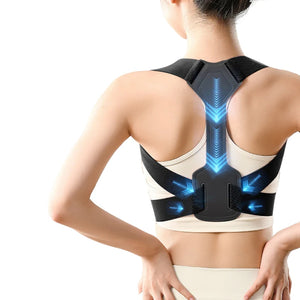 Cinto Corretor de Postura Respirável e Invisível Ajustável Corrige Postura Cinto de Suporte para Costas Colar Cervical Treinamento de Postura