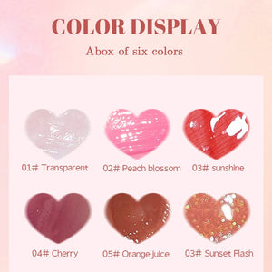 MAGIC CASA 6pcs/conjunto Pequena garrafa Óleo Labial Hidratante de Gel longa duração Hidratante suave brilhante Líquido Hidratante Labial