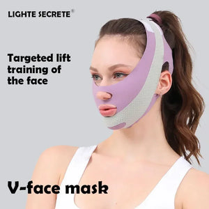 Lifting Facial com Faixa V para Dormir, Bandagem Facial Redutora de Gordura, Relaxamento, Levantamento de Forma, Redução de Papada, Banda de Afinamento Facial, Massagem