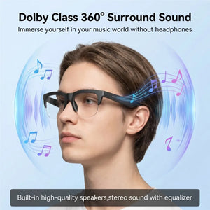 Óculos Inteligentes Fotochromáticos Anti Luz Azul Bluetooth V5.3 Fones de Ouvido para Chamadas HIFI Homens Mulheres Óculos de Sol UV400 Esportes Pesca Trabalho