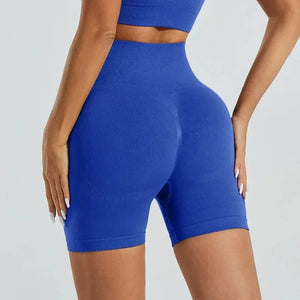 Shorts de Yoga de Cintura Alta para Mulheres de Verão, Elegantes e Sexy, Calças de Fitness para Corrida, Leggings de Yoga em Cores Sólidas, Meias Elásticas