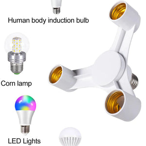 Divisor de Soquete de Base E27 E27 para E27 EU Suporte de Lâmpada LED 2em1/3em1/4em1/5em1/6em1 Adaptador de Soquete de Lâmpada LED Suporte de Lâmpada