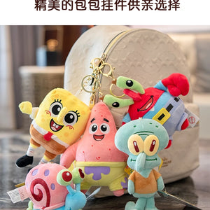Boneco de Pelúcia Anime Spongebob Peluches Boneco Squarepants Patrick Star Squidward Eugene Krabs Gary Kawaii Brinquedo de Pelúcia de Desenho Animado