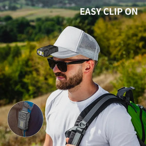 Lanterna LED Recarregável por USB MINI Portátil com Ímã na Cauda Luz de Trabalho Super Brilhante Lanterna de Camping Lateral COB Lanterna de Emergência