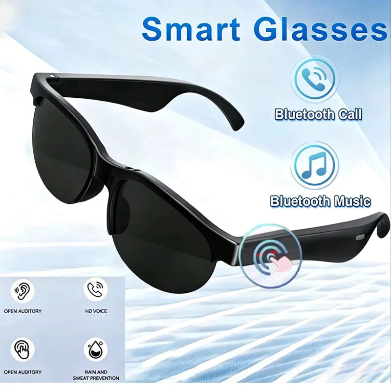 Óculos de Sol Inteligentes com Bluetooth Sem Fio, Chamadas Mãos Livres, Fones de Ouvido para Ouvidos Abertos, Esportes ao Ar Livre para Homens e Mulheres