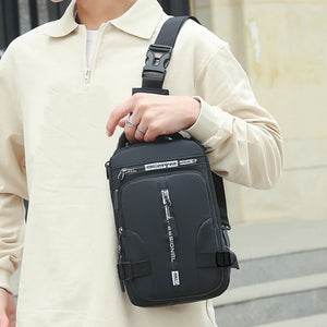 Mochila de ciclismo para homens, bolsa de peito masculina, bolsa de ombro casual para homens, bolsa transversal leve e de grande capacidade