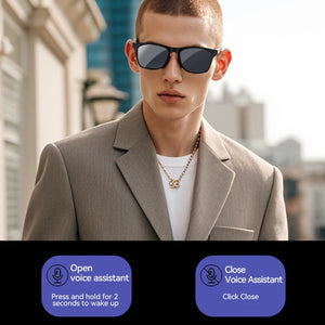 Lenovo 2026 Novos Óculos Inteligentes Tradução AI Gravação de Conversas Bluetooth Escutar Música Óculos de Sol Inteligentes para Homens e Mulheres