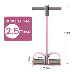 Bandas de Resistência 4-Tubo Yoga Pedal Puller Banda de Resistência Corda Elástica Equipamento de Fitness para Treinamento de Abdômen Cintura Braço