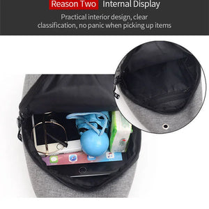 Mochila de Cintura Impermeável para Homens, Grande Capacidade, Alça Ajustável para Atividades ao Ar Livre, Viagens, Corrida, Caminhadas e Ciclismo