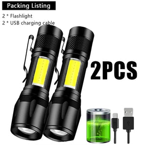 Lanterna Super Brilhante de 100000LM Lanterna Tática LED Recarregável de Longo Alcance para Camping ao Ar Livre, à Prova d'Água, Pesca