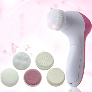 Limpeza Facial Elétrica 5 EM 1 Escova de Limpeza Facial Máquina de Lavagem Spa Cuidados com a Pele Massageador Ferramentas de Limpeza de Cravos Limpador Facial