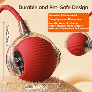 Novo Brinquedo Interativo para Gato, Bola de Gato Automática e Recarregável, Brinquedo Interativo Inteligente para Gatinhos, Brinquedo Inteligente em Forma de Bola para Gato