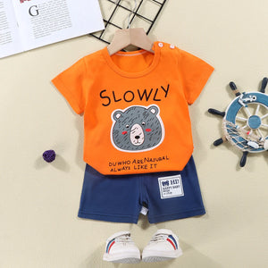 2PCS roupas para mãe e crianças Conjuntos infantis Camiseta Calções Meninos Meninas Verão Algodão Manga curta Roupa para Bebês Crianças Conjunto para Criança