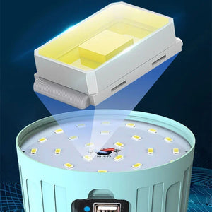 Lanterna de Camping Portátil Power Bank Lanterna LED para Camping Lanterna de Mão à Prova d'Água Luz de Tenda Externa Lanterna Recarregável Holofote Lanterna