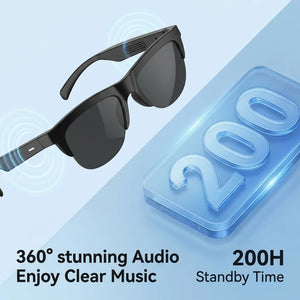 Óculos Inteligentes Fotochromáticos Anti Luz Azul Bluetooth V5.3 Fones de Ouvido para Chamadas HIFI Homens Mulheres Óculos de Sol UV400 Esportes Pesca Trabalho