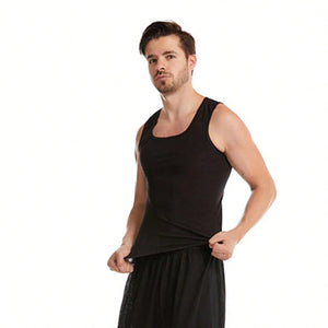 Camisa de Sauna para Homens, Camiseta de Suor de Sauna de Manga Curta, Colete de Sauna para Homens, Regata de Exercício na Academia