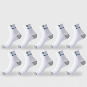 Cotton Sock for Men Sport Breathable Soft Letter Fashion Sneakers High Elastic Middle Tube Stocking Towel Sox Summer Running