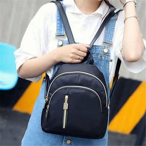 Mochila Multifuncional Feminina Fashion Menina Oxford Dia Viagem Mochila Mini Fofa Mochila Masculina Bolsa Preta Quente