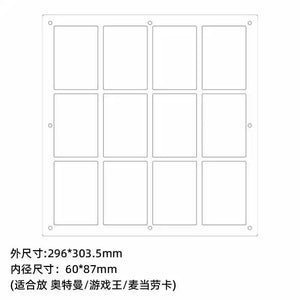 Suporte de Exibição de Cartões de Anime de Acrílico Transparente com Base, Adequado para Cartões de Anime, Cartões de Estrela, Exibição de Cartões de Jogo, Presente