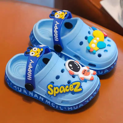Sapatos  Crianças  Sandálias de Bebê de Cartoon com Solado Macio – Sandálias Infantis Ultra-Leves e Antiderrapantes com Ponta Fechada para Meninos e Meninas na Praia